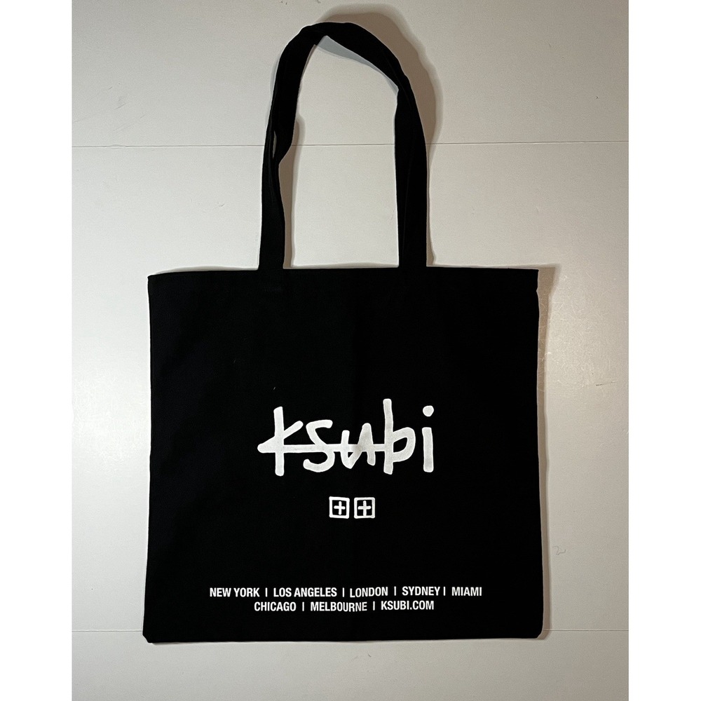 Ksubi Canvas Jumbo Tote Bag Logo Pattern Streetwear  Designer City Tote 18x20
